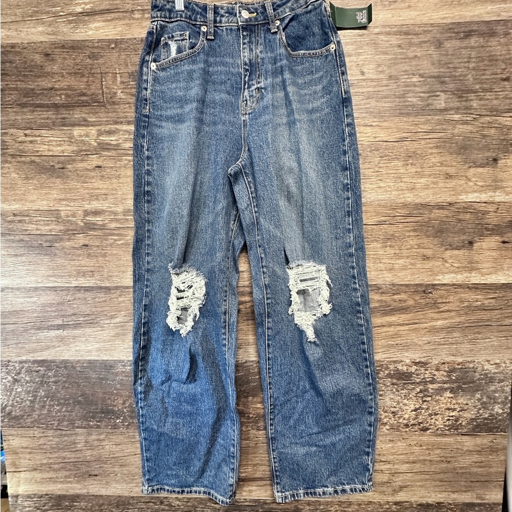 wild fable Distressed Boyfriend Jeans in Dark Blue